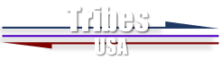 A black background with the word tribes usa written in white.